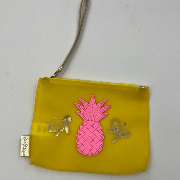 Lilly Pulitzer Sip Sip with goombay appliqué jelly wristlet pouch - Picture 10 of 14
